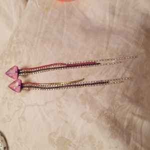 Shoulder duster crystal earrings
